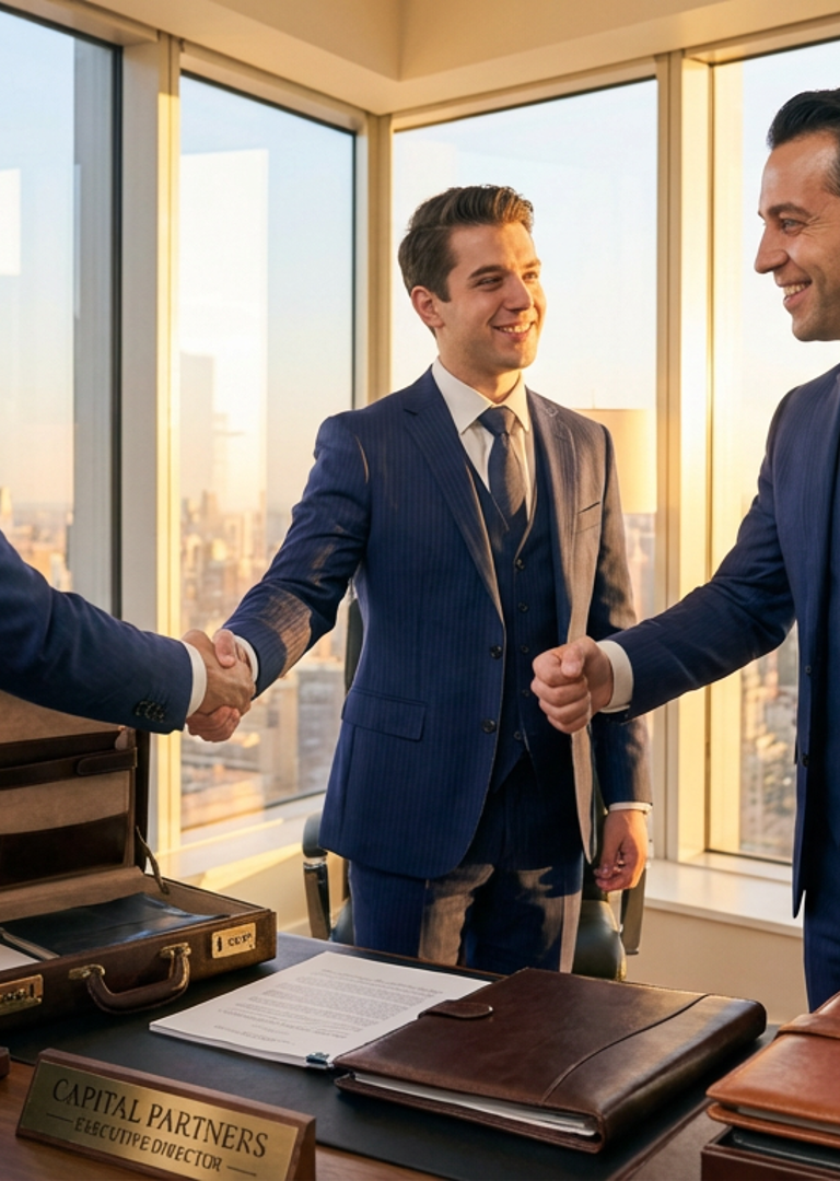 Finance professionals in a meeting