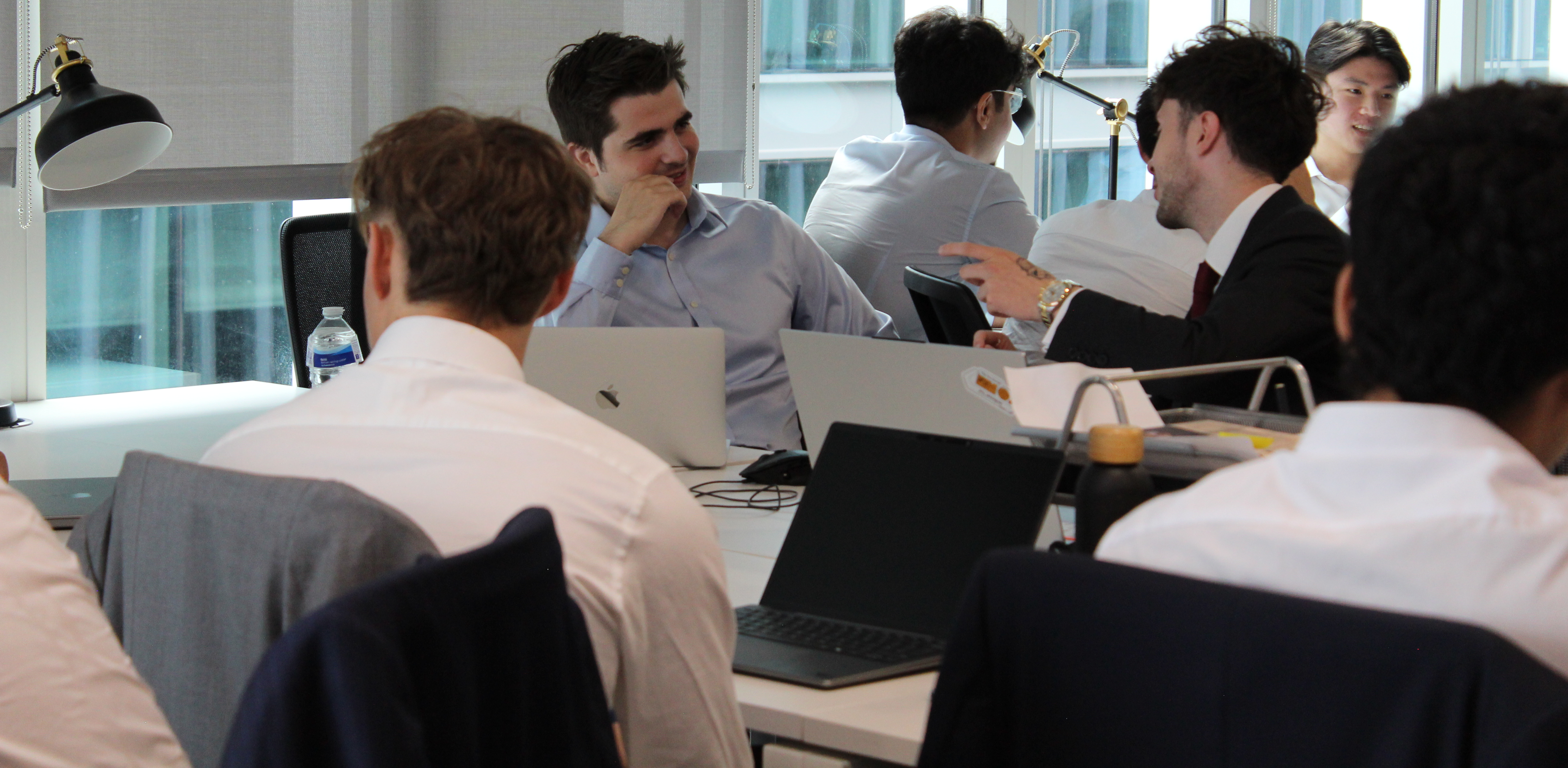 Students in a professional classroom setting